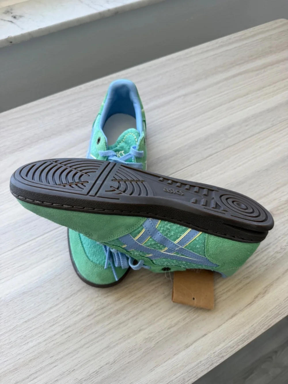 ASICS Green Sneakers Size 7 | New with Tags | Suede & Mesh Athletic Shoes